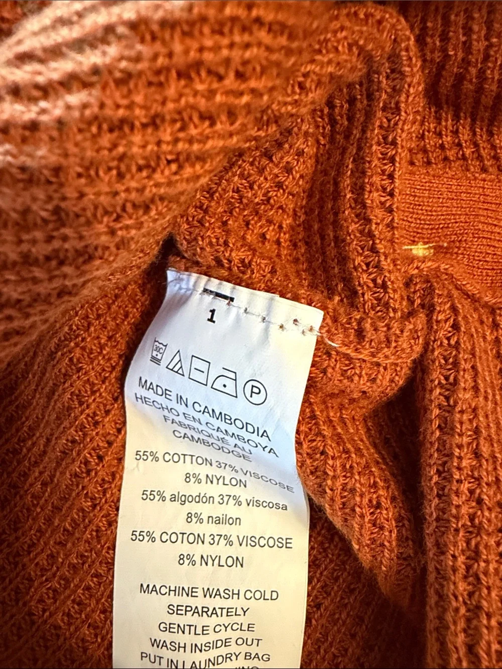 Michael Kors Rust Orange Scoop Neck Knit Sweater